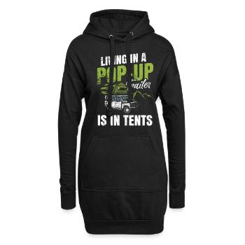 Wohnmobilzubehör Pop-up-camper - Hoodie-Kleid - Schwarz - Vorne