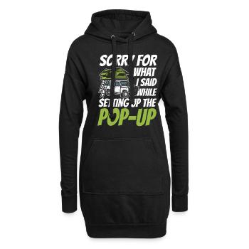 Wohnmobilzubehör Pop-up-camper - Hoodie-Kleid - Schwarz - Vorne