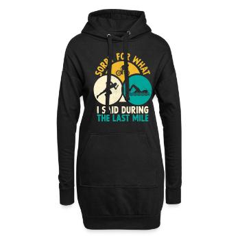 Désolé pour ce que j’ai dit lors du Triathl du dernier kilomètre - Sweat-shirt à capuche long Femme - noir - Devant