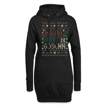 Ho Ho Hoit Di Goschn Weihnachten Lustig - Hoodie-Kleid - Schwarz - Vorne
