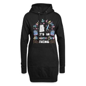 Secrétaire des présences - Sweat-shirt à capuche long Femme - noir - Devant