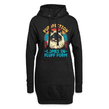 Purrfection Kommt In Pluff Form Ragdoll Ragdolls C - Hoodie-Kleid - Schwarz - Vorne
