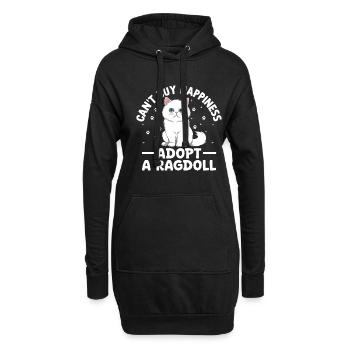 Kann Glück nicht kaufen Adoptiere eine Ragdoll Ragdolls Katze L - Hoodie-Kleid - Schwarz - Vorne