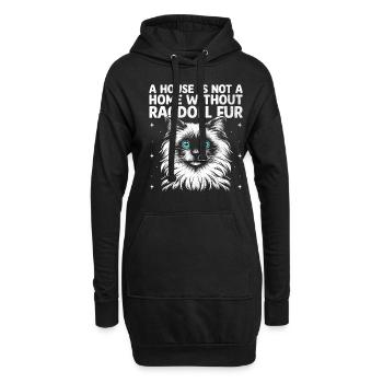 Ein Haus ist kein Zuhause ohne Ragdoll Fell Ragdolls - Hoodie-Kleid - Schwarz - Vorne