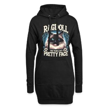 Ragdoll Mehr als nur eine hübsche Ragdolls-Katze - Hoodie-Kleid - Schwarz - Vorne