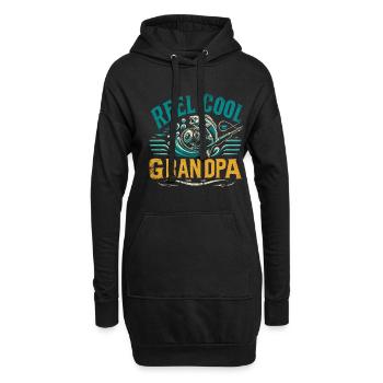 Moulinet Cool Grandpa Bass Pêche Pêcheur Pêcheur An - Sweat-shirt à capuche long Femme - noir - Devant