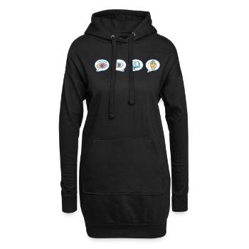 phonemisPhonemische Bewusstseinswissenschaft - Hoodie-Kleid - Schwarz - Vorne