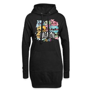 Macaron-liebhaber Macaron Baker - Hoodie-Kleid - Schwarz - Vorne
