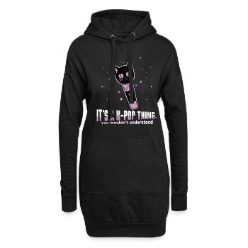 C’est un truc de K-pop, vous ne le feriez pas - Sweat-shirt à capuche long Femme - noir - Devant