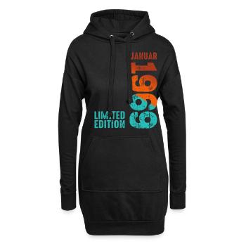 Limited Edition January 1969 Legendär Seit January - Hoodie-Kleid - Schwarz - Vorne