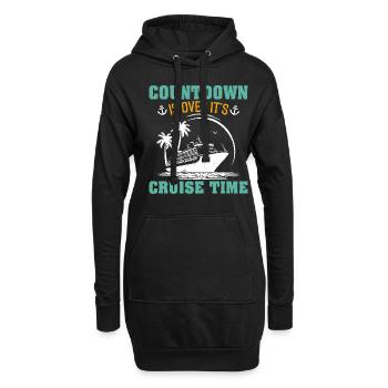 Kreuzfahrt mit der Familie Kreuzfahrtschiff - Hoodie-Kleid - Schwarz - Vorne