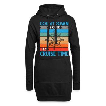 Kreuzfahrt mit der Familie Kreuzfahrtschiff - Hoodie-Kleid - Schwarz - Vorne
