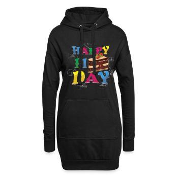 Happy Pi Day Mit Kuchen Und Mathematik - Hoodie-Kleid - Schwarz - Vorne