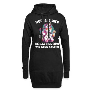 Cocktail rafraîchissant Licorne Dicton - Sweat-shirt à capuche long Femme - noir - Devant