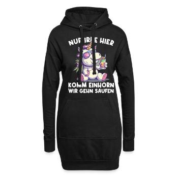 Cocktail rafraîchissant Licorne Dicton - Sweat-shirt à capuche long Femme - noir - Devant
