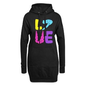 Sports nautiques Springboard Diver - Sweat-shirt à capuche long Femme - noir - Devant