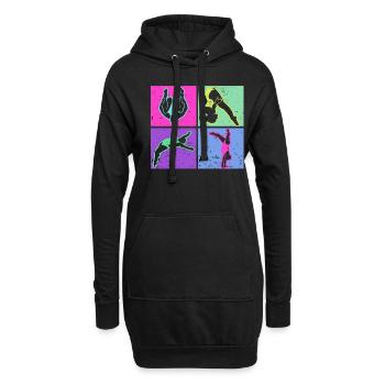 Sports nautiques Springboard Diver - Sweat-shirt à capuche long Femme - noir - Devant