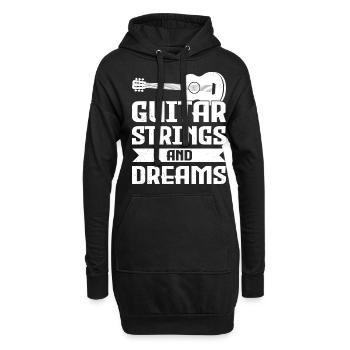 Acoustic Guitar Player Music Band Gitarrist - Hoodie-Kleid - Schwarz - Vorne