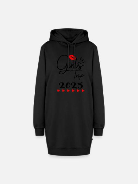Mädelstrip 2025 Girls Trip Mädelstour Mädls trip - Hoodie-Kleid - Schwarz