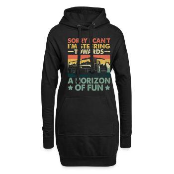 Désolé, je ne peux pas, je me dirige vers un horizon de - Sweat-shirt à capuche long Femme - noir - Devant