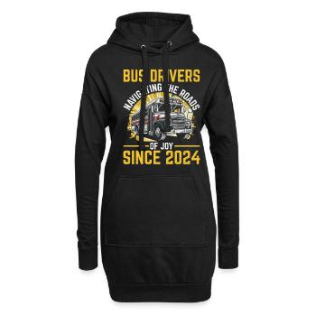 Busfahrer, die seit 2024 auf den Straßen der Freude unterwegs sind - Hoodie-Kleid - Schwarz - Vorne