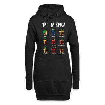 Pi Menü Entdecke Lustige Pi Day Früchte - Hoodie-Kleid - Schwarz - Vorne