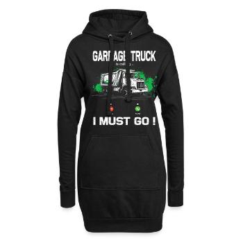 Chauffeur de camion à ordures pour les travailleurs de l’assainissement - Sweat-shirt à capuche long Femme - noir - Devant