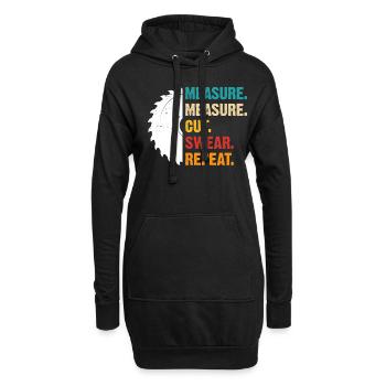 Tischler Schreiner Zimmermann Handwerker Geschenk - Hoodie-Kleid - Schwarz - Vorne