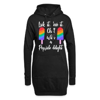 Sommer Eis Stiel Lustige Eiscreme Beach Pool Party - Hoodie-Kleid - Schwarz - Vorne