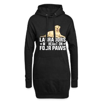 American Labrador Retriever Besitzer Black Lab Dad - Hoodie-Kleid - Schwarz - Vorne