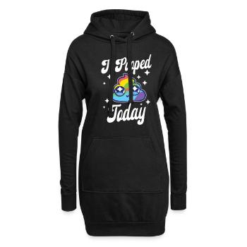 Lustige "0 Tage Seit Ich Zuletzt Gekackt - Hoodie-Kleid - Schwarz - Vorne