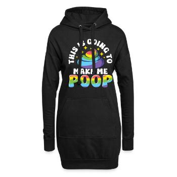 Drôle '0 jours depuis que j’ai fait caca pour la dernière fois - Sweat-shirt à capuche long Femme - noir - Devant