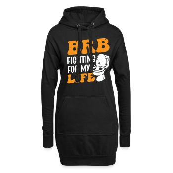 Drôle '0 jours depuis que j’ai fait caca pour la dernière fois - Sweat-shirt à capuche long Femme - noir - Devant