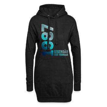 Limited Edition February 1987 Legendär Seit - Hoodie-Kleid - Schwarz - Vorne