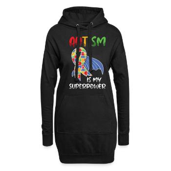 L’autisme est ma superpuissance Force - Sweat-shirt à capuche long Femme - noir - Devant