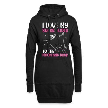 Planeur de sucre - Sweat-shirt à capuche long Femme - noir - Devant
