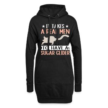 Planeur de sucre - Sweat-shirt à capuche long Femme - noir - Devant