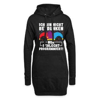 Nur Schlecht Programmiert - Lustiges Fasching KI - Hoodie-Kleid - Schwarz - Vorne