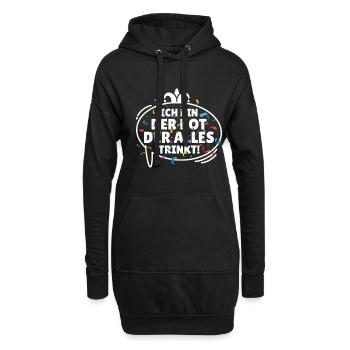 Bot der alles trinkt! - Lustiges KI Fasching - Hoodie-Kleid - Schwarz - Vorne