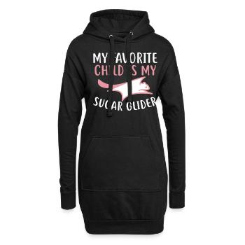Planeur de sucre - Sweat-shirt à capuche long Femme - noir - Devant