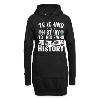 Geschichtslehrer Wertschätzung Geschichtsunterrich - Hoodie-Kleid - Schwarz - Vorne