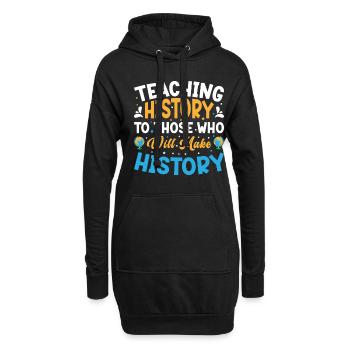 Geschichtslehrer Wertschätzung Geschichtsunterrich - Hoodie-Kleid - Schwarz - Vorne