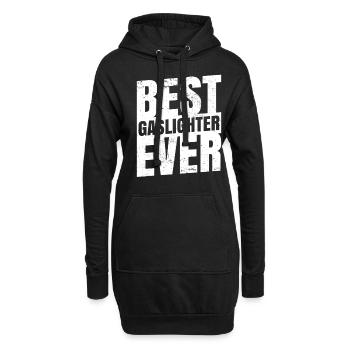 Echtes Professionelles Gaslighting - Hoodie-Kleid - Schwarz - Vorne