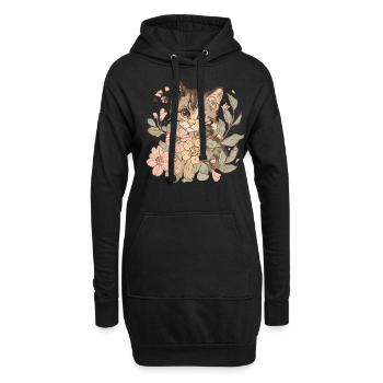 Cat Rage Consumes Me Humor Meme - Hoodie-Kleid - Schwarz - Vorne