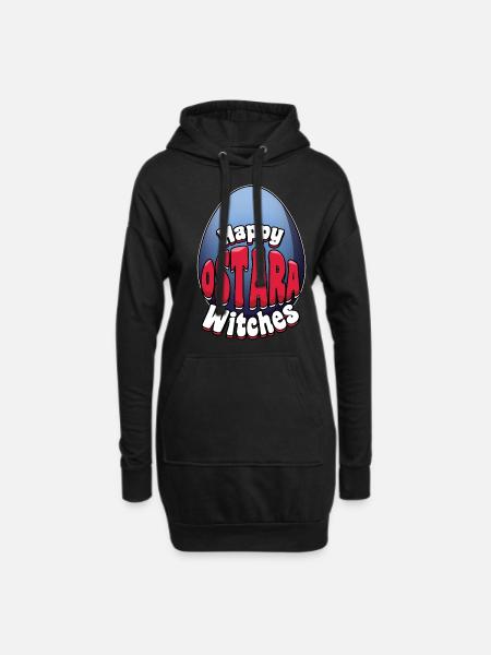 Happy Ostara Witches Ostara Ei Motiv - Hoodie-Kleid - Schwarz