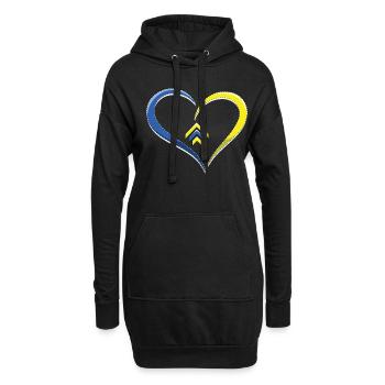 Liebe und Unterstützung für Down Syndrom - Hoodie-Kleid - Schwarz - Vorne