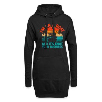 Ich bin auf einem Boot und es ist Knoten Ihr Geschäftspaddel - Hoodie-Kleid - Schwarz - Vorne