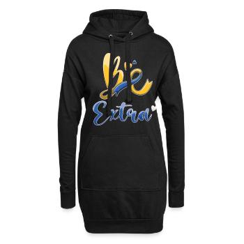 Soyez très conscient du syndrome de Down - Sweat-shirt à capuche long Femme - noir - Devant