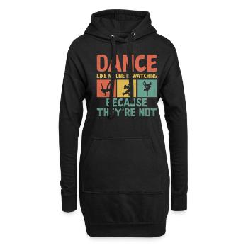 dansent comme si personne ne regardait parce qu’ils ne le sont pas - Sweat-shirt à capuche long Femme - noir - Devant