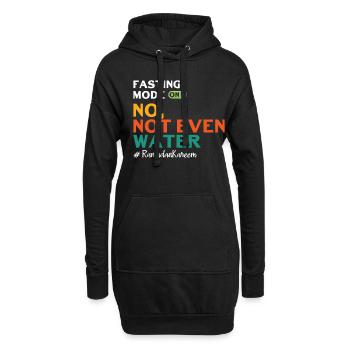 Aïd Moubarak Mode de jeûne sur Non, même pas sur l’eau - Sweat-shirt à capuche long Femme - noir - Devant